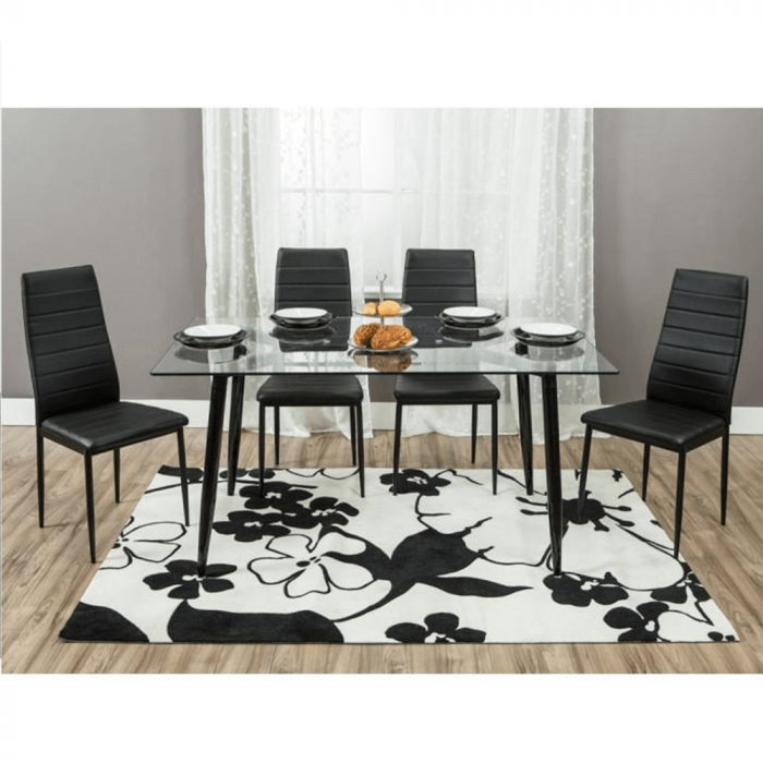 Scaun, piele eco neagră/metal negru, COLETA NOVA [6]