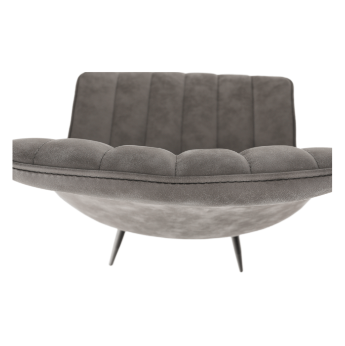 Scaun, piele ecologică gri deschis/negru, HAZAL [2]