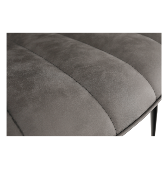 Scaun, piele ecologică gri deschis/negru, HAZAL [4]