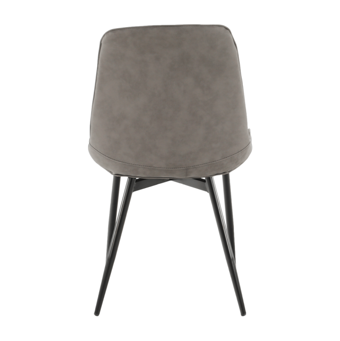 Scaun, piele ecologică gri deschis/negru, HAZAL [11]