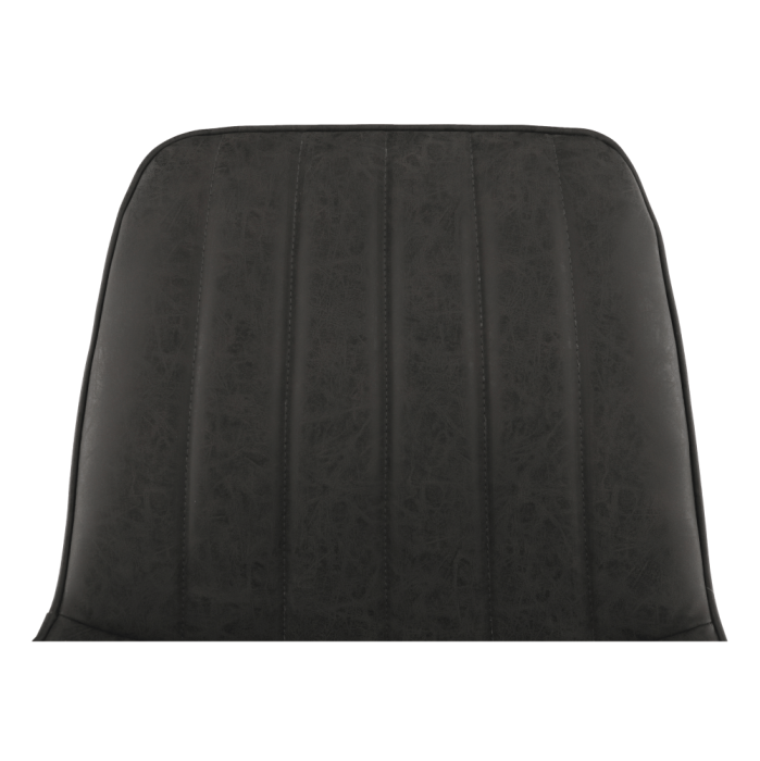 Scaun, piele ecologică gri închis/negru, HAZAL [7]