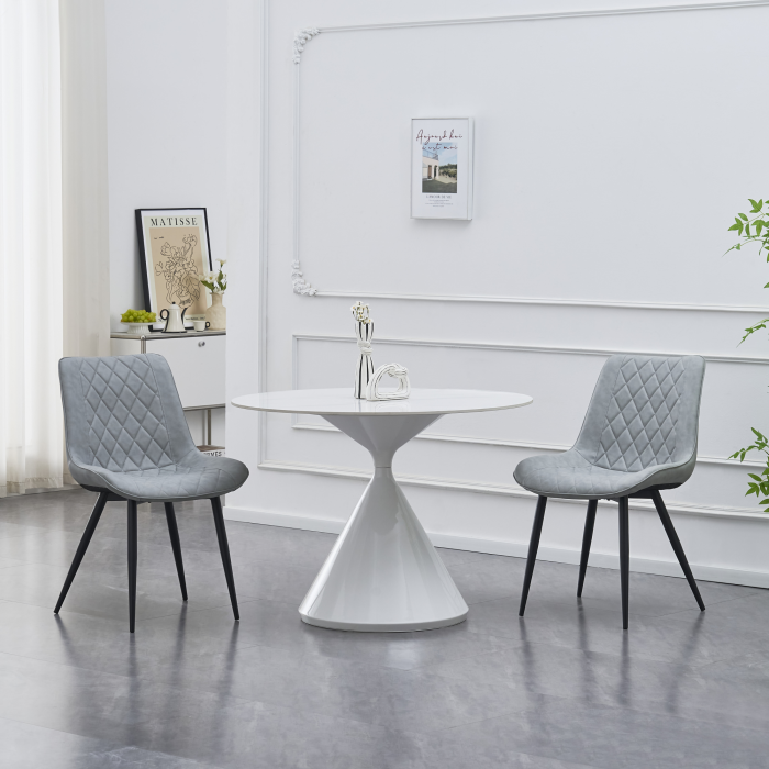 Scaun, piele ecologică gri/negru, HARLAN [2]