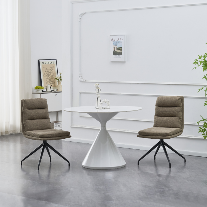 Scaun pivotant, bej/negru, LINA [4]