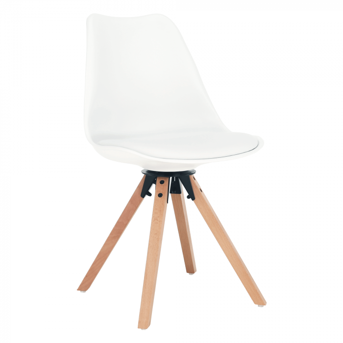 Scaun pivotant elegant, alb, ETOSA [1]