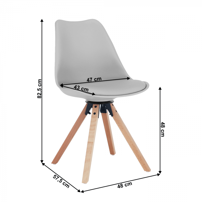 Scaun pivotant elegant, gri deschis, ETOSA [11]