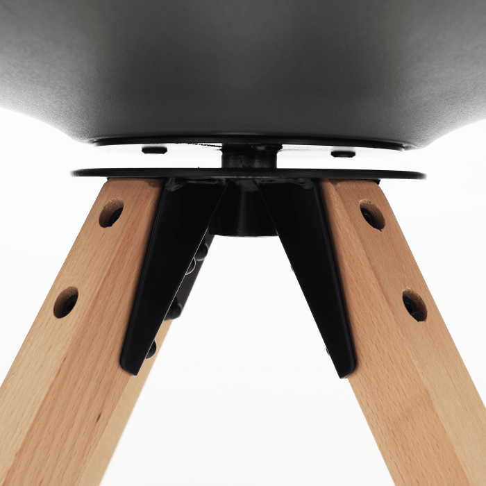 Scaun pivotant elegant, gri închis, ETOSA [18]