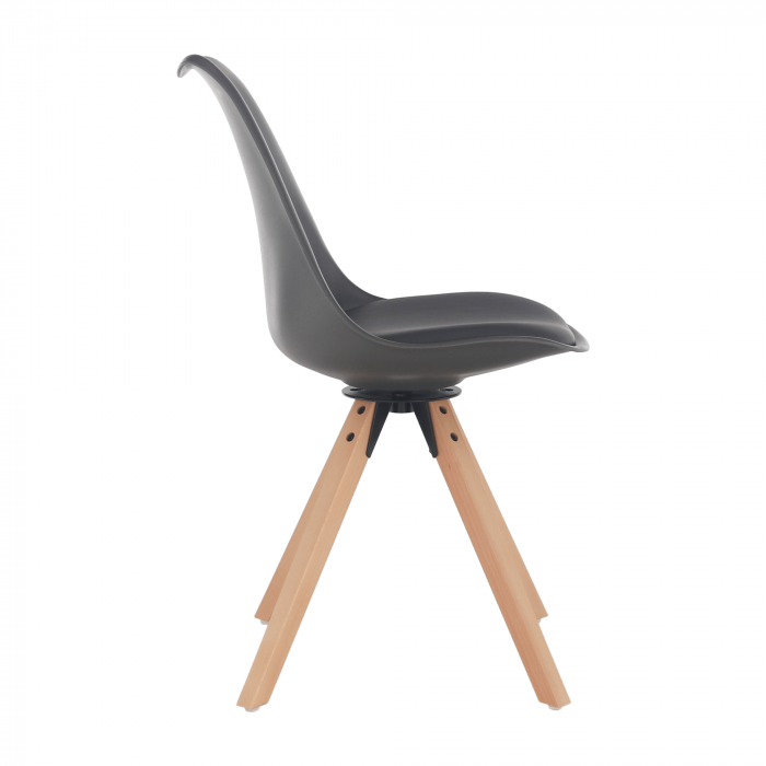 Scaun pivotant elegant, gri închis, ETOSA [9]