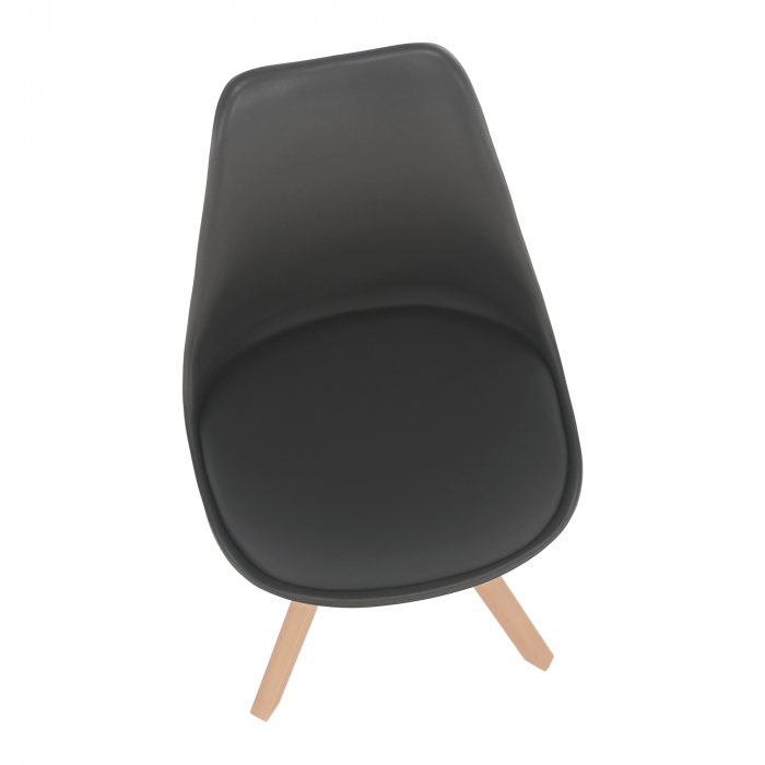 Scaun pivotant elegant, gri închis, ETOSA [7]