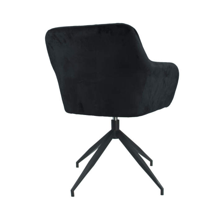 Scaun pivotant, ţesătură de catifea gri închis/negru, VELEZA NEW [4]