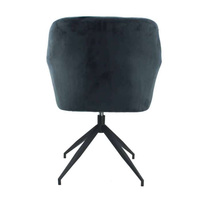 Scaun pivotant, ţesătură de catifea gri închis/negru, VELEZA NEW [5]