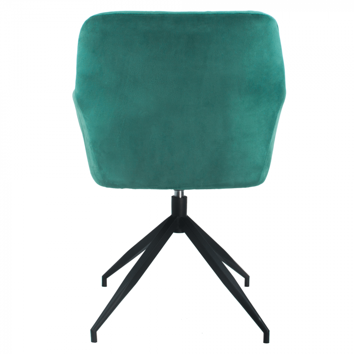 Scaun pivotant, ţesătură de catifea verde/negru, VELEZA NEW [4]