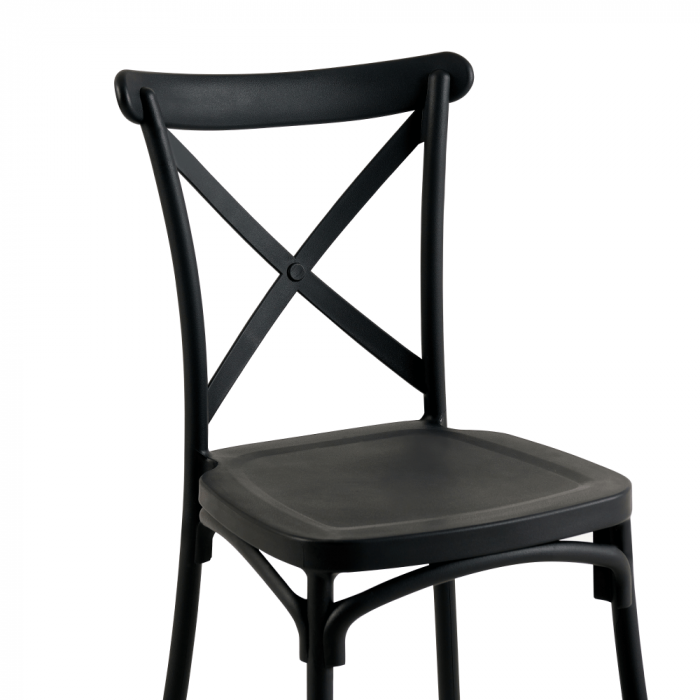 Scaun, pliabil, negru, SAVITA [6]