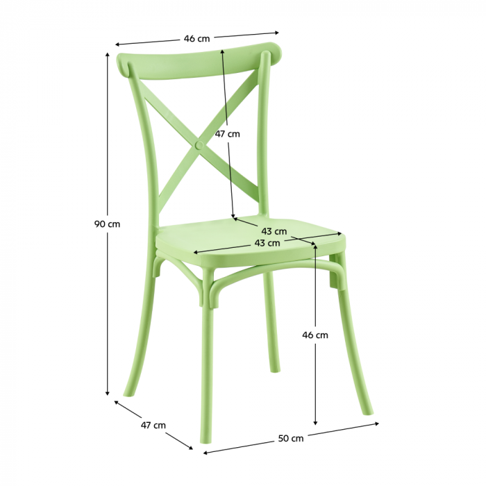 Scaun, pliabil, verde, SAVITA [14]