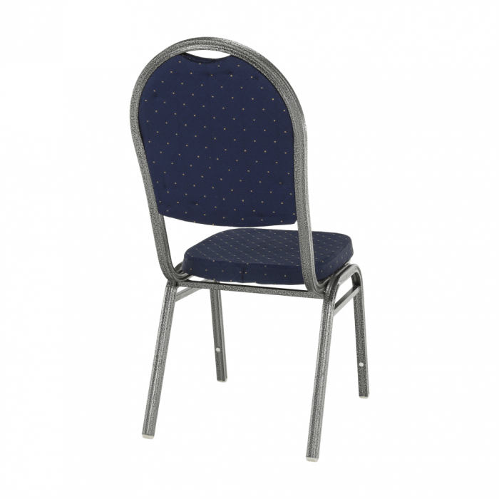 Scaun, rabatabil, textil albastru închis/gri cadru, JEFF 2 NEW [9]