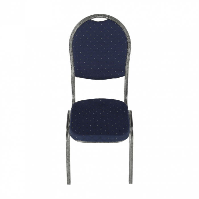 Scaun, rabatabil, textil albastru închis/gri cadru, JEFF 2 NEW [2]