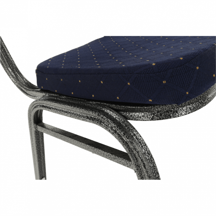 Scaun, rabatabil, textil albastru închis/gri cadru, JEFF 2 NEW [11]