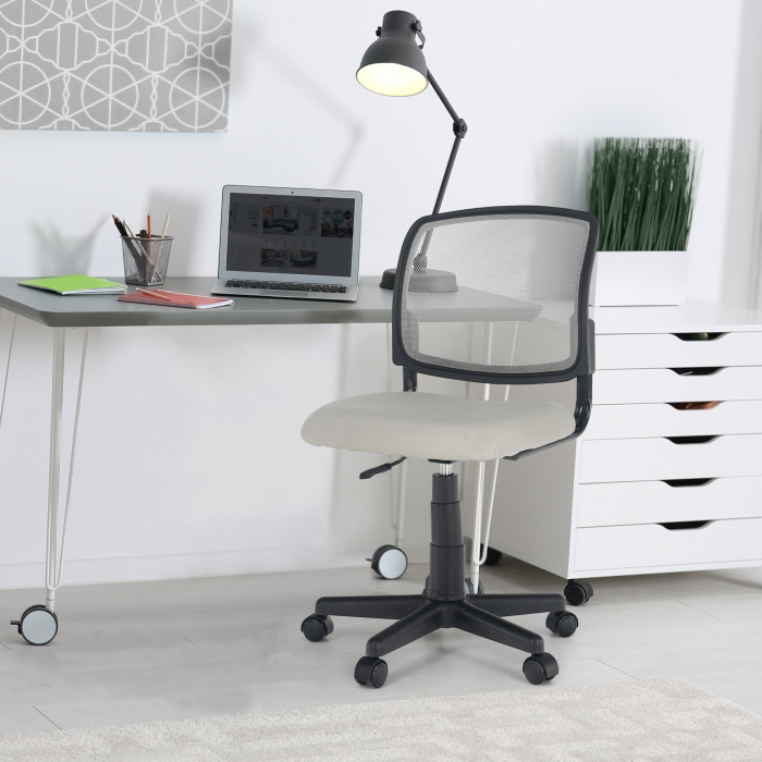 Scaun rotativ, gri/negru, RAMIZA [17]