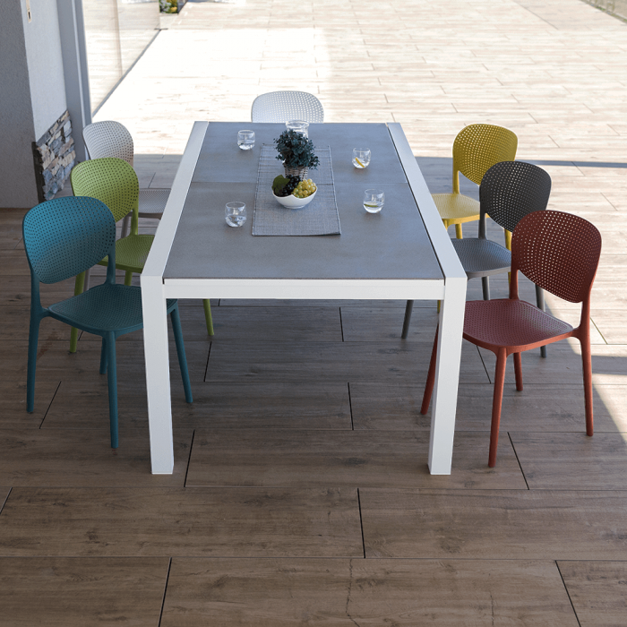 Scaun stivuibil, alb, FEDRA NEW [5]