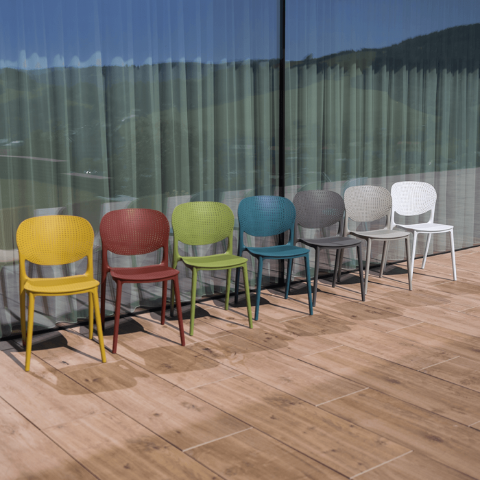 Scaun stivuibil, alb, FEDRA NEW [8]