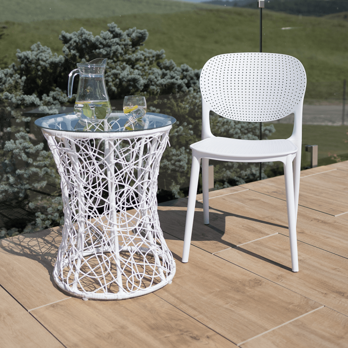 Scaun stivuibil, alb, FEDRA NEW [7]