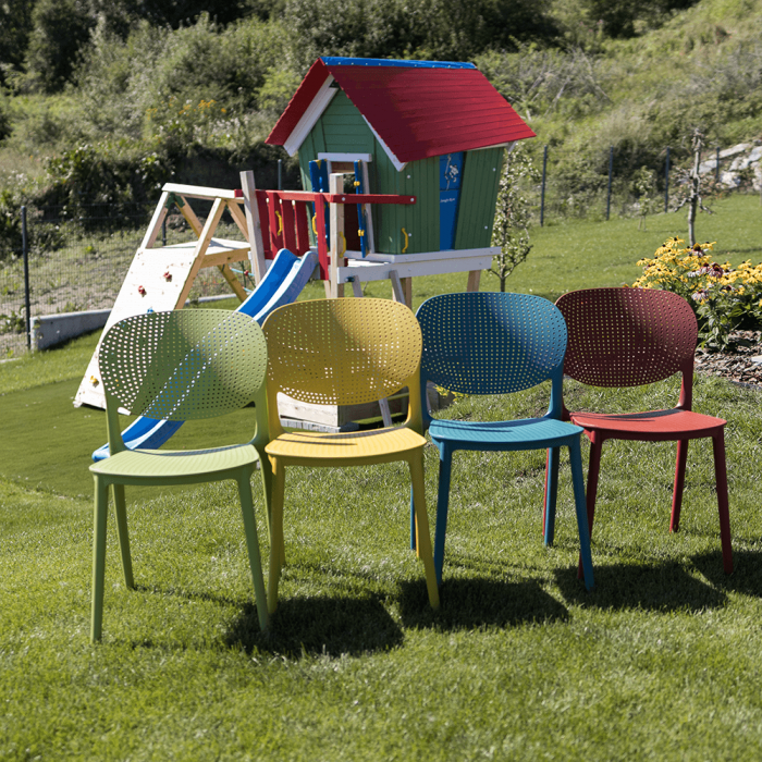 Scaun stivuibil, alb, FEDRA NEW [9]