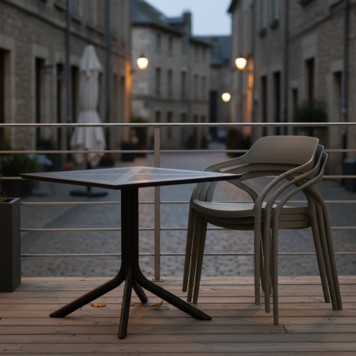 Scaun stivuibil, gri, ALFIO [9]