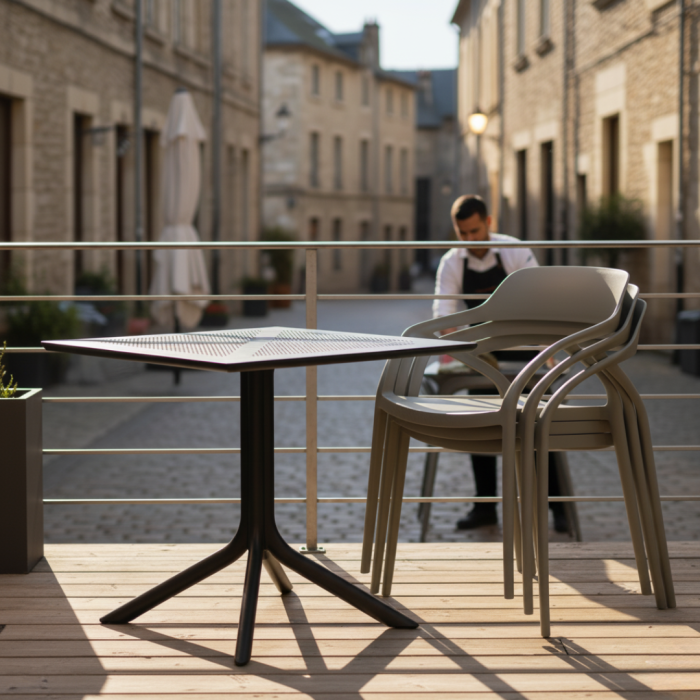 Scaun stivuibil, gri, ALFIO [10]