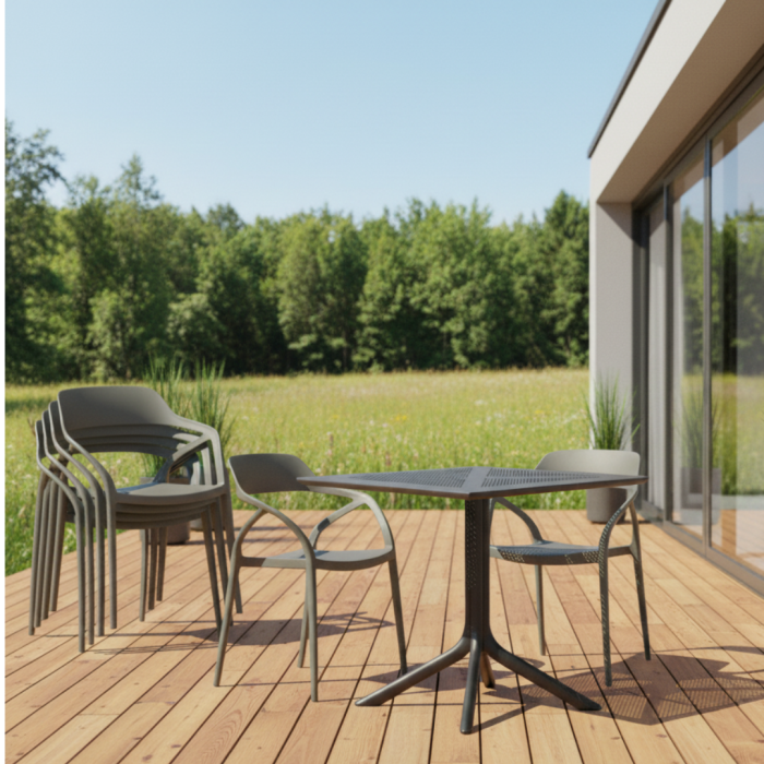 Scaun stivuibil, gri, ALFIO [7]