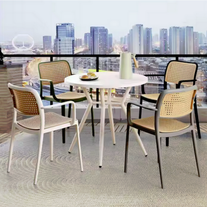 Scaun, stivuibil, negru/bej, RAVID NEW TIP 2 [7]