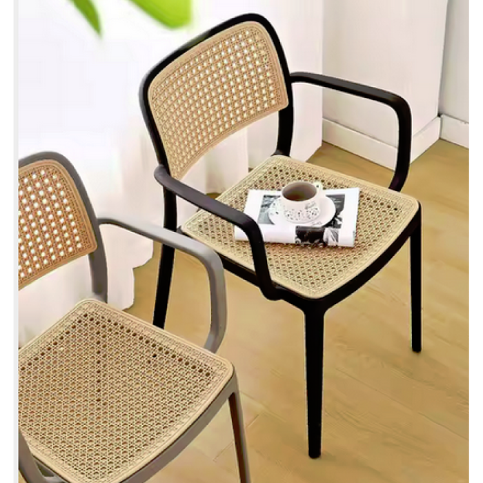 Scaun, stivuibil, negru/bej, RAVID NEW TIP 2 [6]