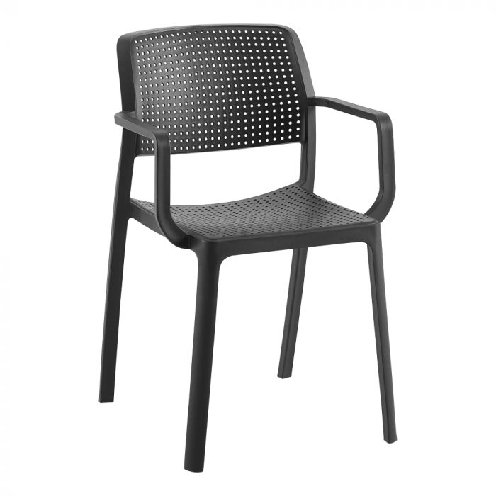Scaun stivuibil, negru, DENTON [1]