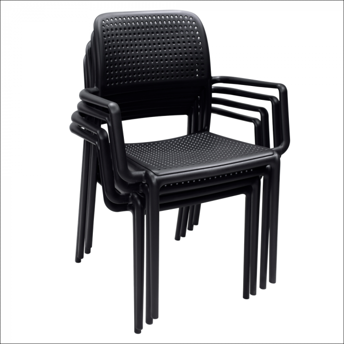 Scaun stivuibil, negru, DENTON NEW [3]