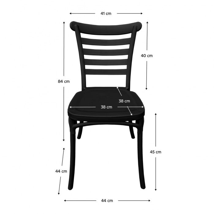 Scaun stivuibil, negru, SAVITO [3]