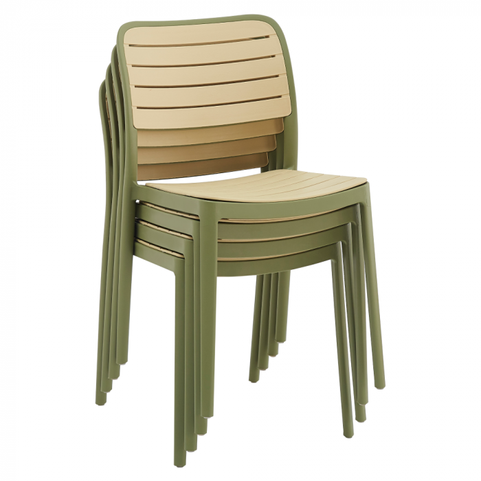 Scaun stivuibil, verde/bej, KARDOS TYP 1 [3]