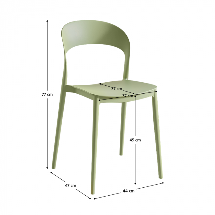 Scaun stivuibil, verde, RADANA NEW [7]