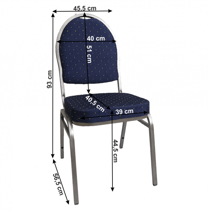 Scaun, stivuitor, material albastru / cadru gri, JEFF 3 NEW [3]