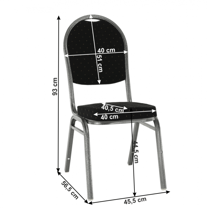 Scaun, stivuitor, material negru/ cadru gri, JEFF 3 NEW [2]