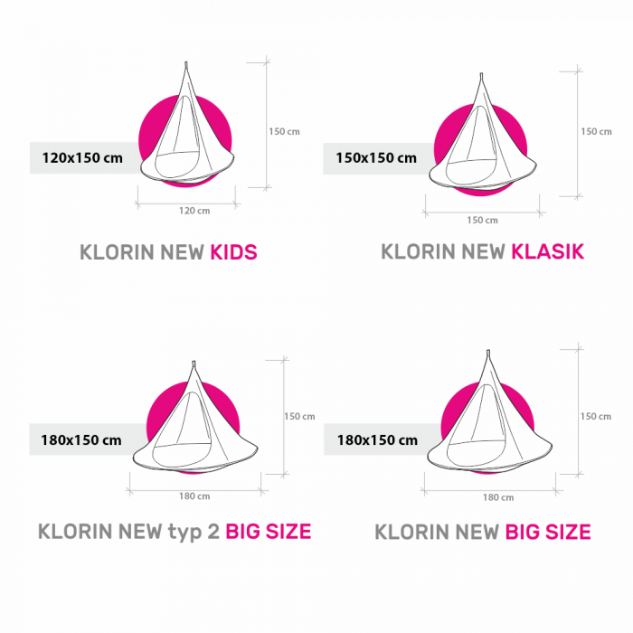 Scaun suspendabil balansoar, gri deschis, KLORIN BIG SIZE [12]