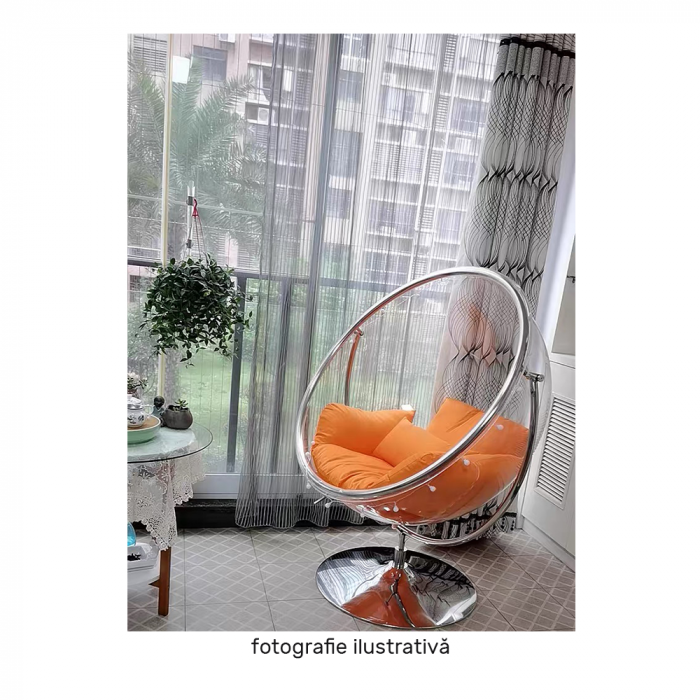 Scaun suspendat cu suport, transparent/ argintiu/ gri, BUBBLE NEW TIP 2 [13]