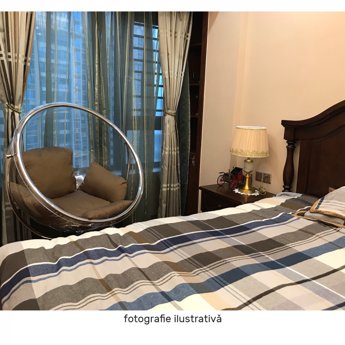 Scaun suspendat cu suport, transparent/ argintiu/ gri, BUBBLE NEW TIP 2 [7]