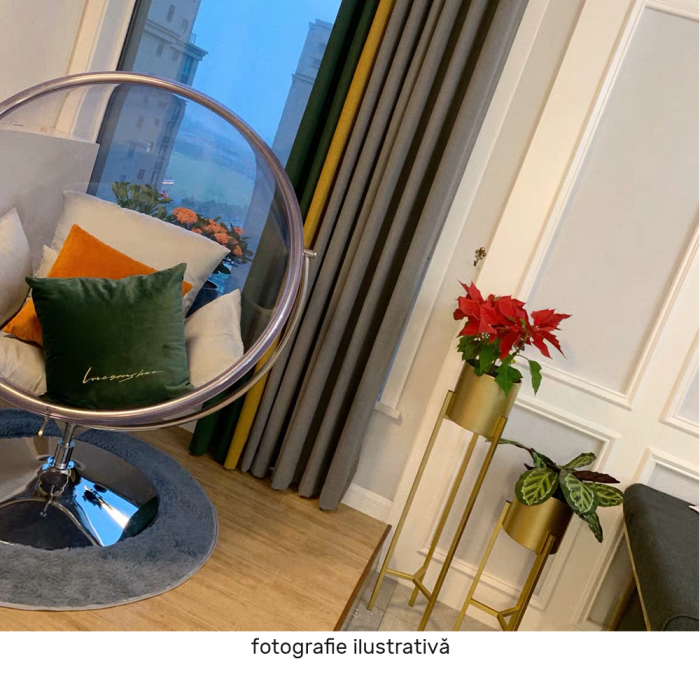 Scaun suspendat cu suport, transparent/ argintiu/ gri, BUBBLE NEW TIP 2 [4]