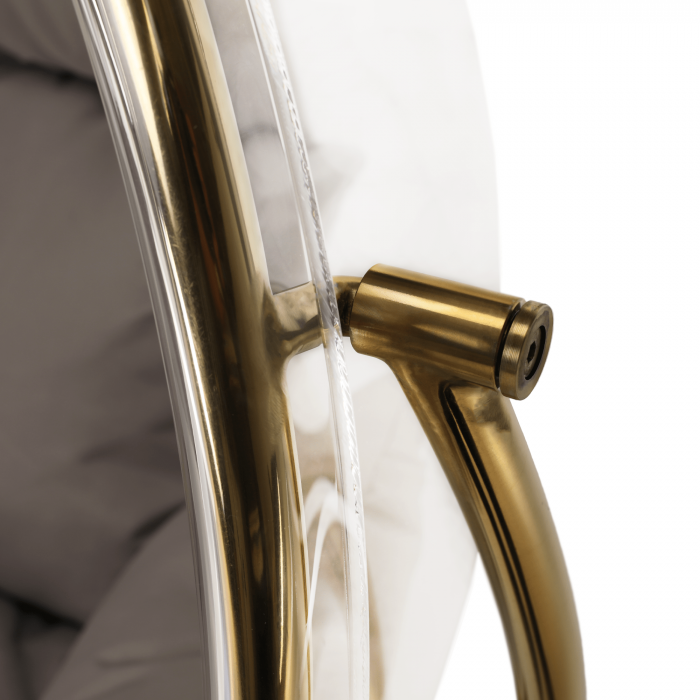 Scaun suspendat cu suport, transparent/ auriu/ gri, BUBBLE NEW TIP 2 [15]