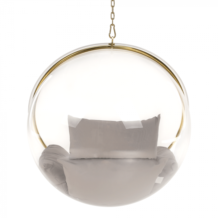 Scaun suspendat, transparent/ auriu/ gri, BUBBLE NEW TIP 1 [23]