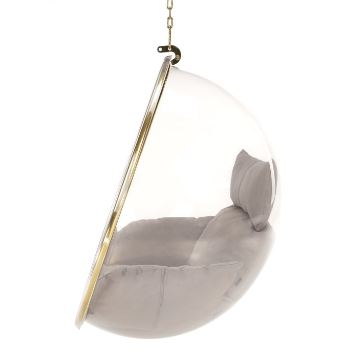 Scaun suspendat, transparent/ auriu/ gri, BUBBLE NEW TIP 1 [22]