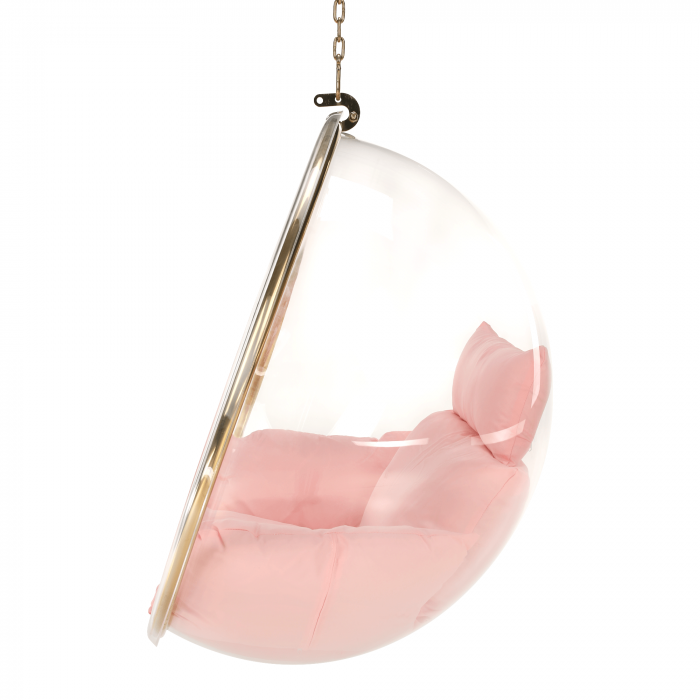 Scaun suspendat, transparent/ auriu/ roz, BUBBLE NEW TIP 1 [28]