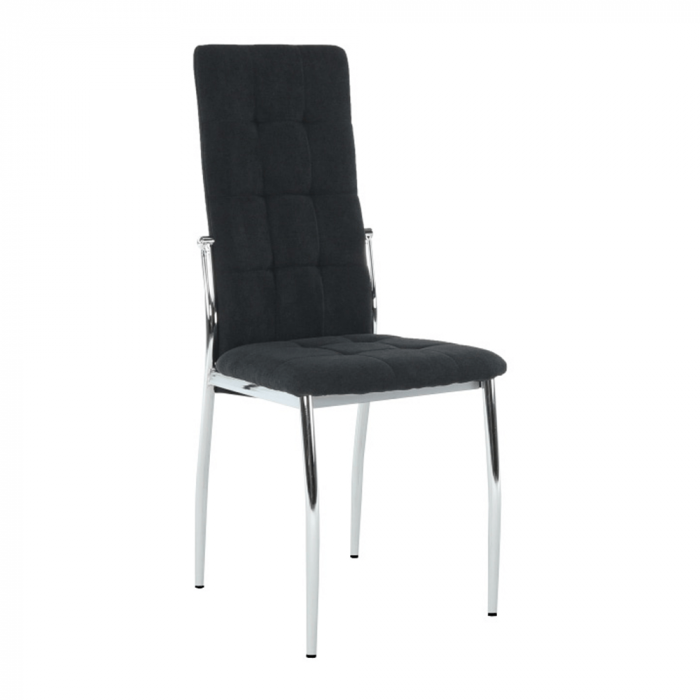 Scaun, ţesătură negru/metal, ADORA NEW [1]