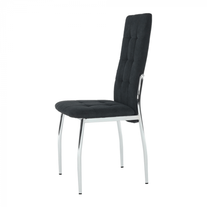 Scaun, ţesătură negru/metal, ADORA NEW [5]