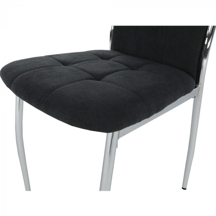 Scaun, ţesătură negru/metal, ADORA NEW [9]
