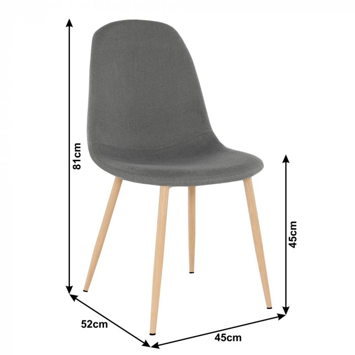 Scaun, textil gri închis/fag, LEGA [10]