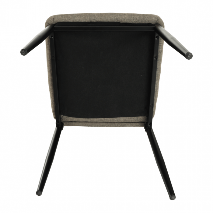 Scaun, textil maro/metal negru, COLETA NOVA [7]